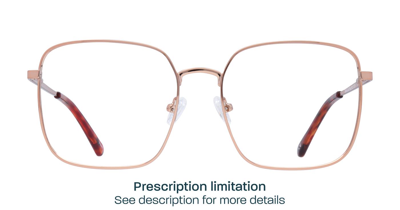Glasses Direct Dalia  - Gold/Pink - Distance, Basic Lenses, No Tints