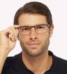 Navy Champion CU1022 Rectangle Glasses - Modelled by a male