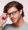 Black Glasses Direct Jax Square Glasses - Modelled by a male