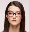 Havana Glasses Direct Jenna Cat-eye Glasses - Modelled by a female