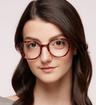 Havana Glasses Direct Julia Round Glasses - Modelled by a female