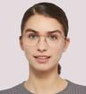 Gold / Silver Jimmy Choo JC366/F Square Glasses - Modelled by a female