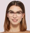 Grey/Pink Kate Spade Zahra Cat-eye Glasses - Modelled by a female
