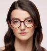 Havana Levis LV1055 Square Glasses - Modelled by a female
