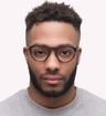 Havana Levis LV5040 Oval Glasses - Modelled by a male