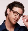 Havana London Retro Joel Round Glasses - Modelled by a male