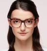 Havana London Retro Jordan Rectangle Glasses - Modelled by a female