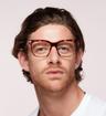 Havana London Retro Jordan Rectangle Glasses - Modelled by a male