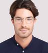 Gold London Retro Radley Round Glasses - Modelled by a male