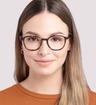 Tortoise London Retro River Round Glasses - Modelled by a female