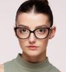 Black Polaroid PLD D504 Cat-eye Glasses - Modelled by a female