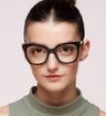Black Polaroid PLD D507 Square Glasses - Modelled by a female