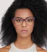Purple Gradient Scout Ciara Cat-eye Glasses - Modelled by a female