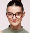 Havana Scout Jade Oval Glasses - Modelled by a female