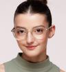 Grey Tom Ford FT5401 Round Glasses - Modelled by a female