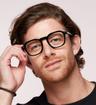 Shiny Black Tom Ford FT5836-B Rectangle Glasses - Modelled by a male