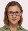 Havana Tommy Jeans TJ0061 Rectangle Glasses - Modelled by a female