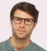 Havana Tommy Jeans TJ0061 Rectangle Glasses - Modelled by a male