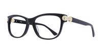 Black Aspire Evelyn Rectangle Glasses - Angle
