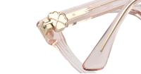 Crystal Nude Aspire Evelyn Rectangle Glasses - Detail
