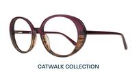 Gradient Purple / Brown Horn Aspire Hattie Oval Glasses - Angle