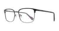 Matte Black/Gunmetal Ben Sherman Norton Rectangle Glasses - Angle