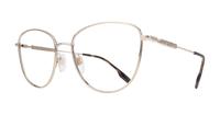 Light Gold Burberry BE1376 Round Glasses - Angle