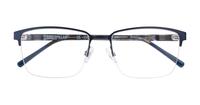 Matte Blue / Horn CAT 3503 Rectangle Glasses - Flat-lay