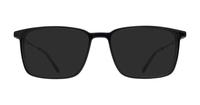 Gloss Black / Gunmetal CAT 3529 Rectangle Glasses - Sun