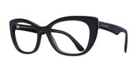Black / Transparent Grey Dolce & Gabbana DG3360 Cat-eye Glasses - Angle