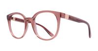 Transparent Pink Dolce & Gabbana DG5083 Round Glasses - Angle