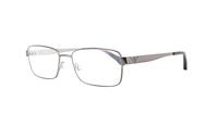 Matt Gunmetal Emporio Armani EA1021 Rectangle Glasses - Angle