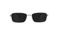 Matt Gunmetal Emporio Armani EA1021 Rectangle Glasses - Sun