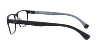 Matte Black Emporio Armani EA1105 Rectangle Glasses - Side