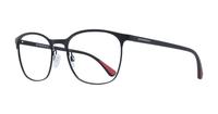 Matte Black Emporio Armani EA1114 Oval Glasses - Angle