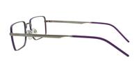 Matte Gunmetal Emporio Armani EA1153 Rectangle Glasses - Side
