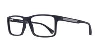 Black Emporio Armani EA3038-56 Rectangle Glasses - Angle