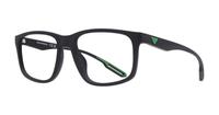 Matte Black Emporio Armani EA3209U Square Glasses - Angle