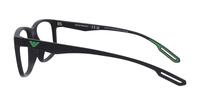 Matte Black Emporio Armani EA3209U Square Glasses - Side