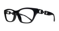 Shiny Black Emporio Armani EA3223U Cat-eye Glasses - Angle