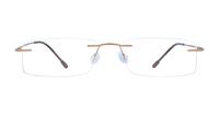 Bronze Finelight Imperial Rectangle Glasses - Front