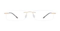 Gold Finelight Imperial Rectangle Glasses - Front