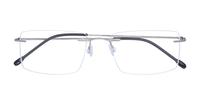 Gunmetal Finelight Jennings Square Glasses - Flat-lay
