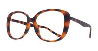 Matte Havana Glasses Direct Becca Square Glasses - Angle