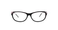 Black Glasses Direct Belladonna Oval Glasses - Front