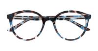 Shiny Demi Blue Glasses Direct Bevis Round Glasses - Flat-lay
