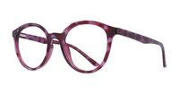 Shiny Red/ Purple Glasses Direct Bevis Round Glasses - Angle