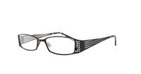 Black Glasses Direct Bonifay Rectangle Glasses - Angle