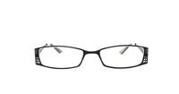 Black Glasses Direct Bonifay Rectangle Glasses - Front