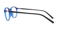 Matte Crystal Blue Glasses Direct Boston Round Glasses - Side